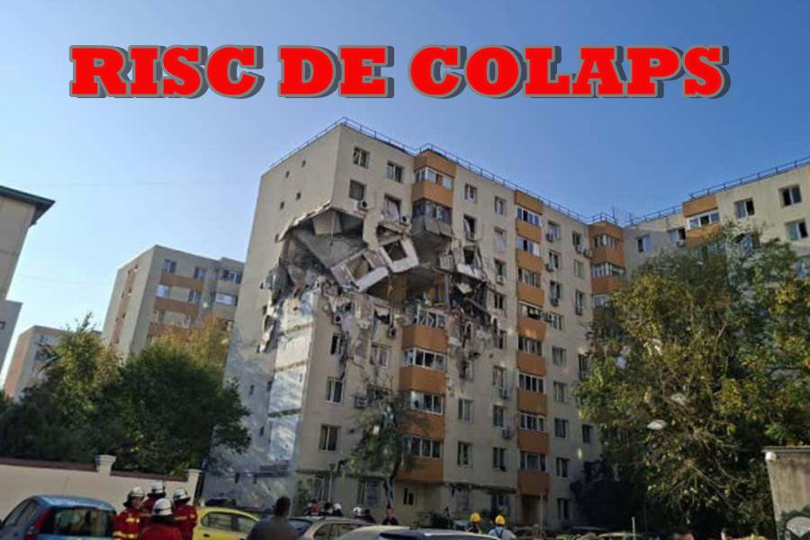 Bloc in risc de colaps, dupa ce doua etaje au fost complet distruse